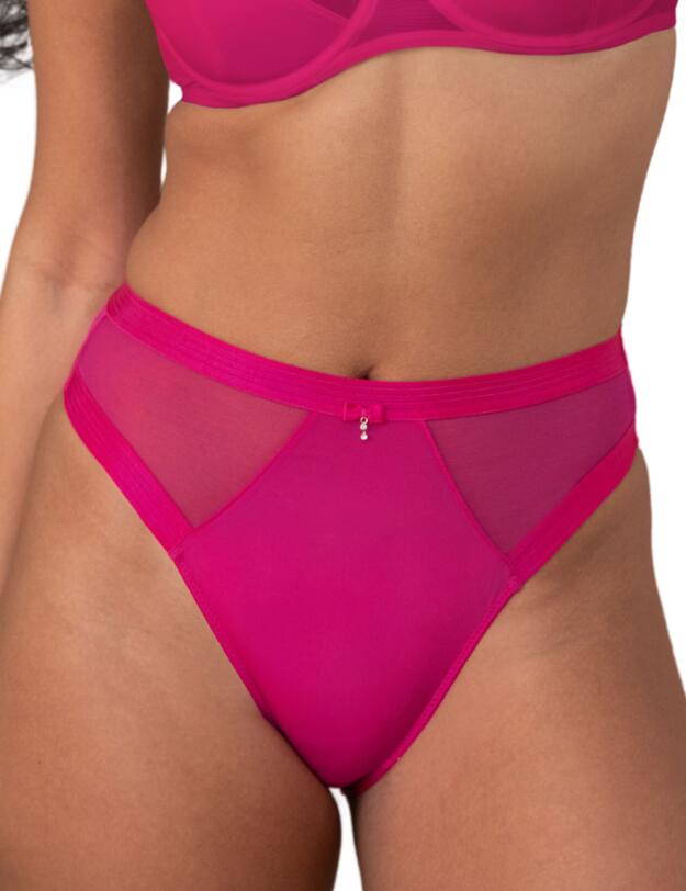 Pour Moi Viva Luxe High Leg Brief Raspberry