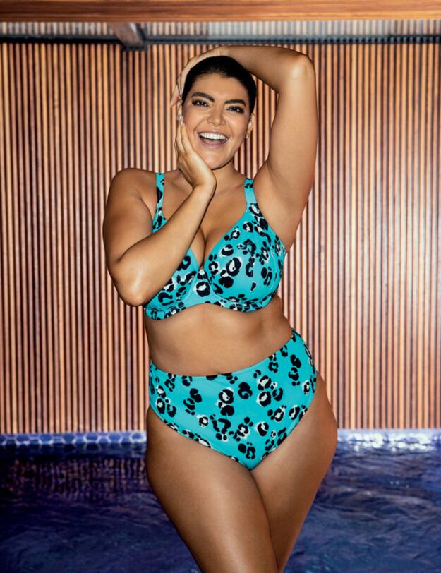 Elomi Kotiya Plunge Bikini Top Lagoon 