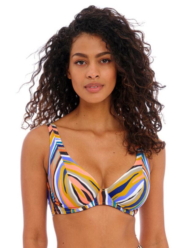 Freya Torra Bay Underwired High Apex Bikini Top Multi 