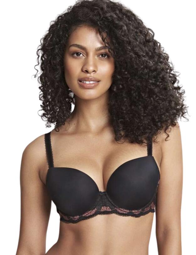 Panache Clara Moulded Sweetheart Bra Black/Fig