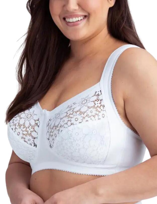Miss Mary of Sweden Cotton Bloom Full Cup Bra White 