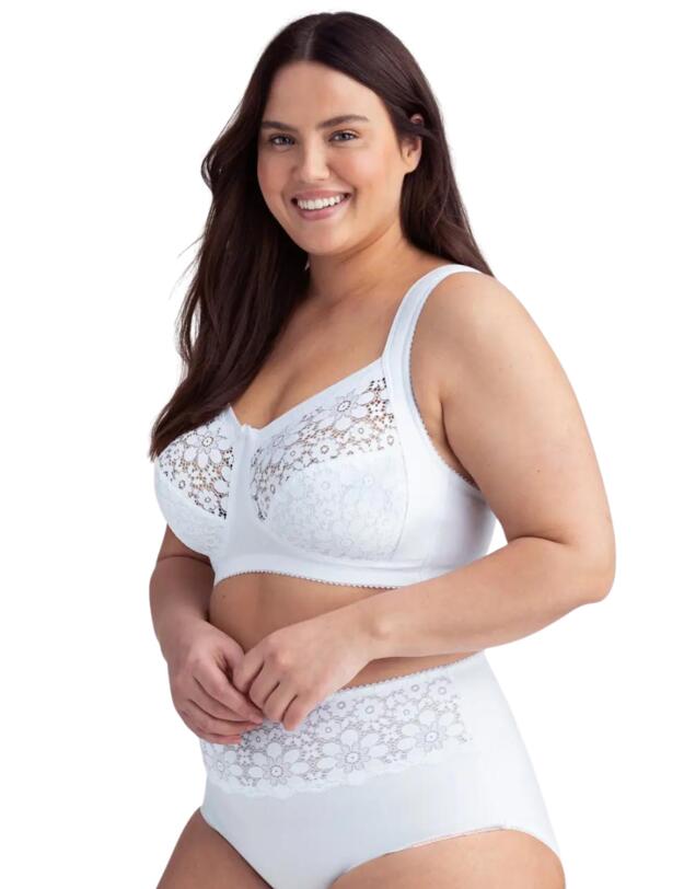 Miss Mary of Sweden Cotton Bloom Full Cup Bra White 