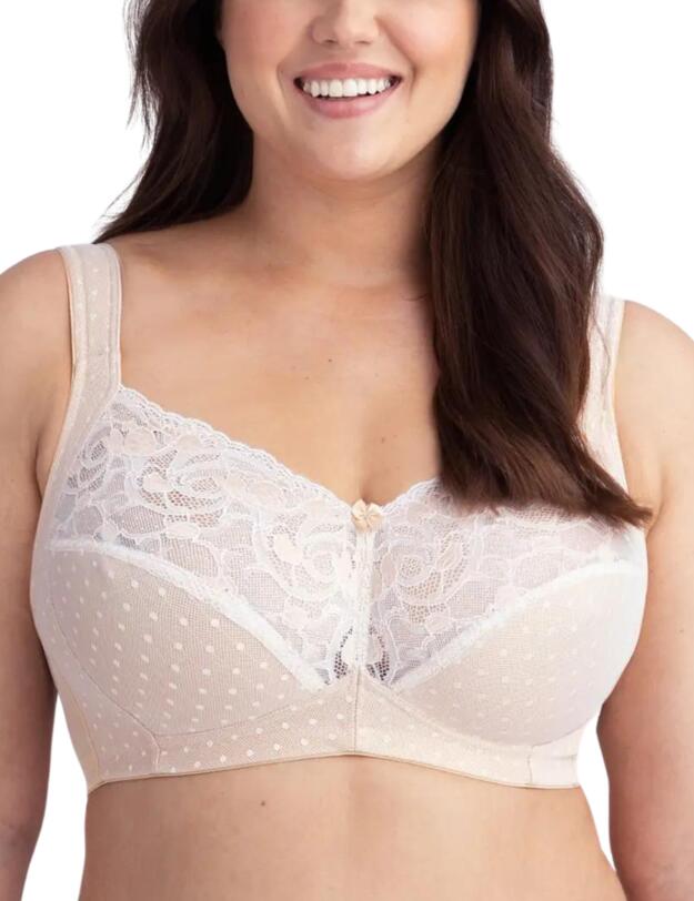 Miss Mary of Sweden Dotty Delicious Wireless Full Cup Bra Beige