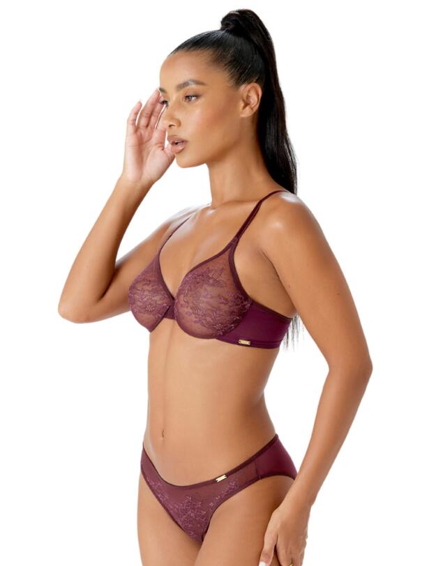 Gossard Glossies Lace Brief Fig