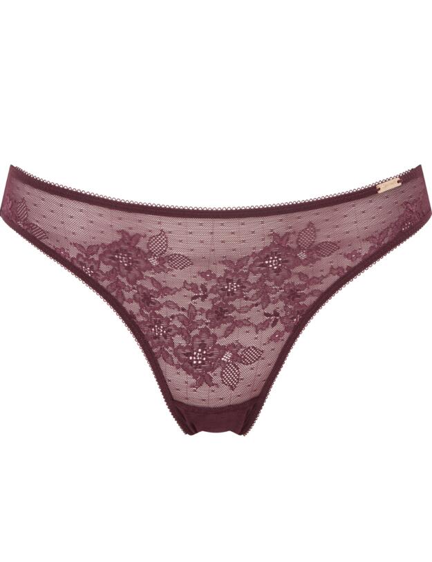 Gossard Glossies Lace Brief Fig