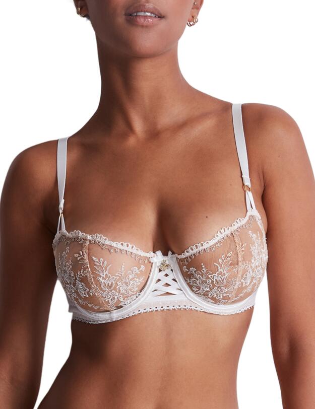 Aubade Tresor Infini Half Cup Bra White Wind