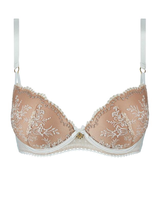Aubade Tresor Infini Moulded Plunge Bra White Wind