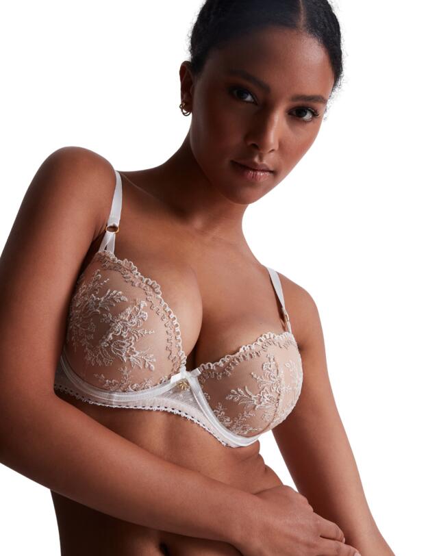 Aubade Tresor Infini Moulded Plunge Bra White Wind