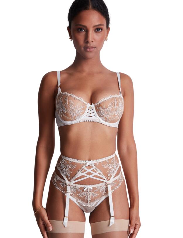 Aubade Tresor Infini Suspender Belt White Wind