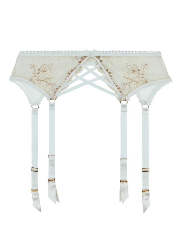 Aubade Tresor Infini Suspender Belt White Wind