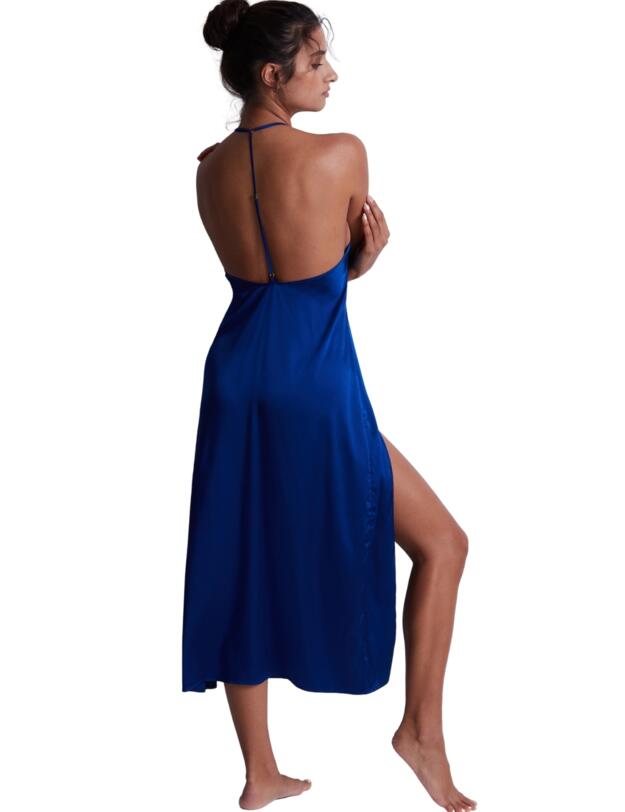 Aubade Silk Desire Long Nightie Electric Blue 