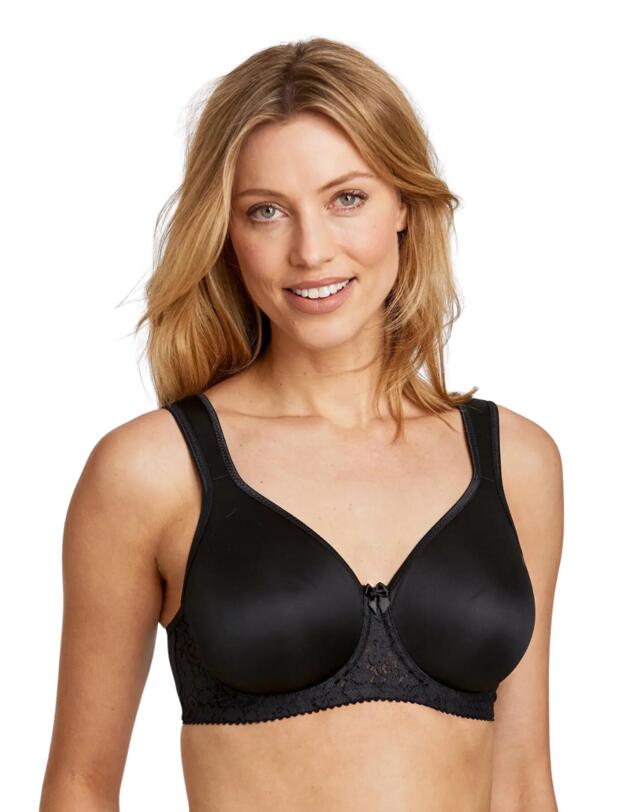 Miss Mary of Sweden Smooth Lacy T Shirt Bra Black