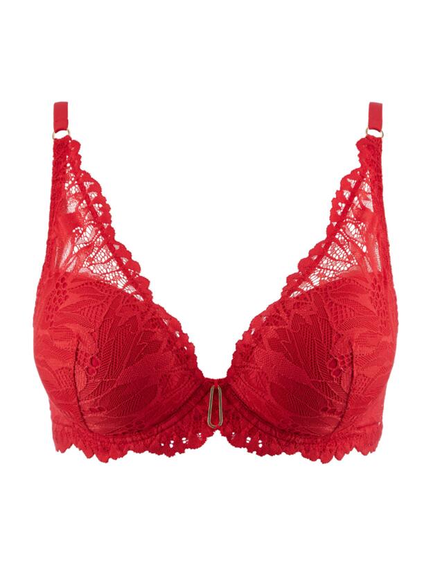 Aubade Flowermania Shoulder Plunge Bra Rouge Floral