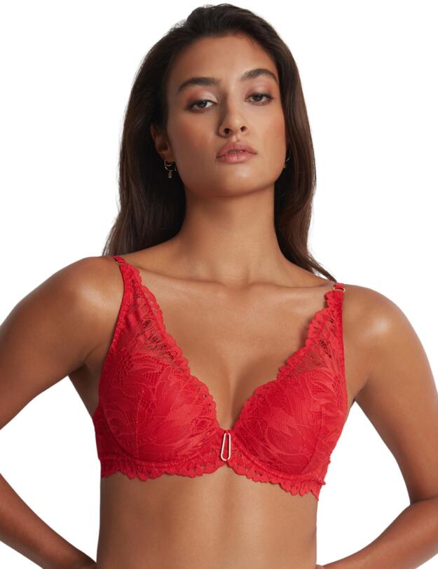 Aubade Flowermania Shoulder Plunge Bra Rouge Floral