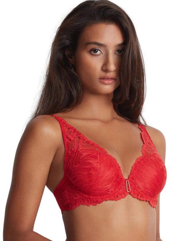 Aubade Flowermania Shoulder Plunge Bra Rouge Floral