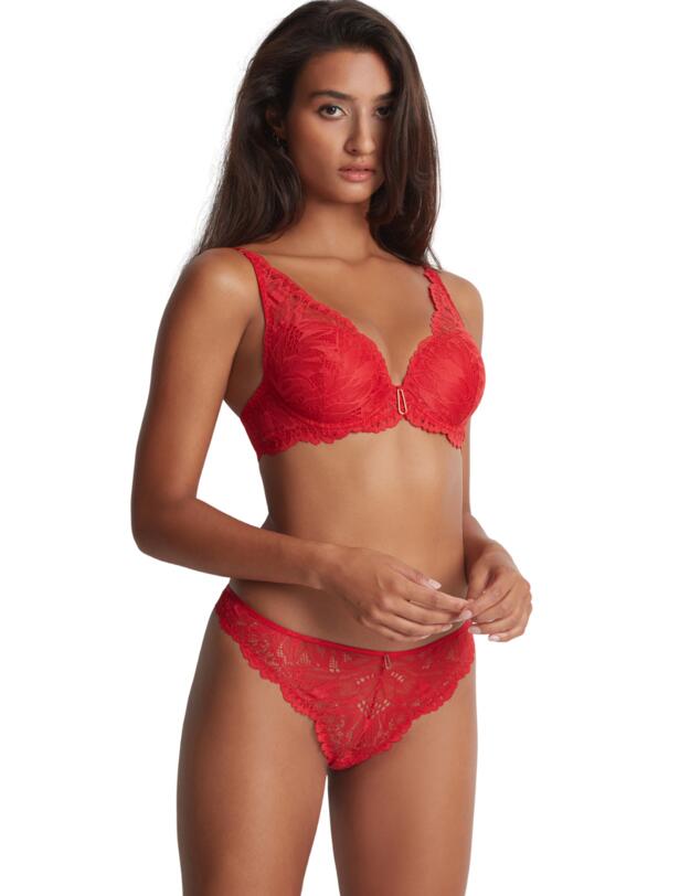 Aubade Flowermania Shoulder Plunge Bra Rouge Floral