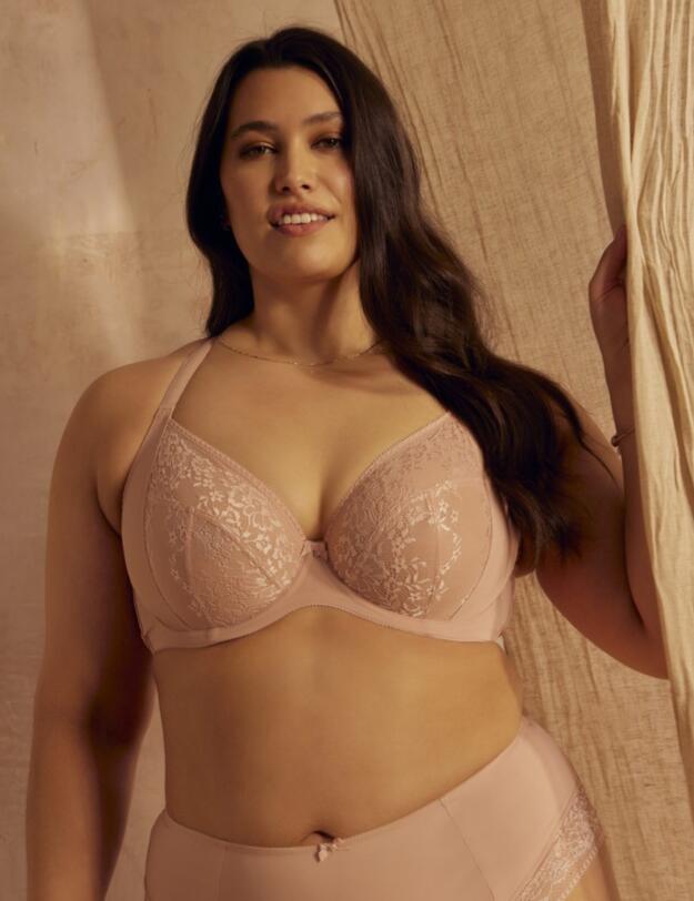Sculptresse by Panache Roxie Plunge Bra Misty Rose