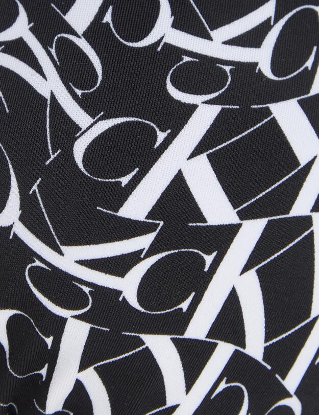 Calvin Klein Triangle Bikini Top Monogram Black
