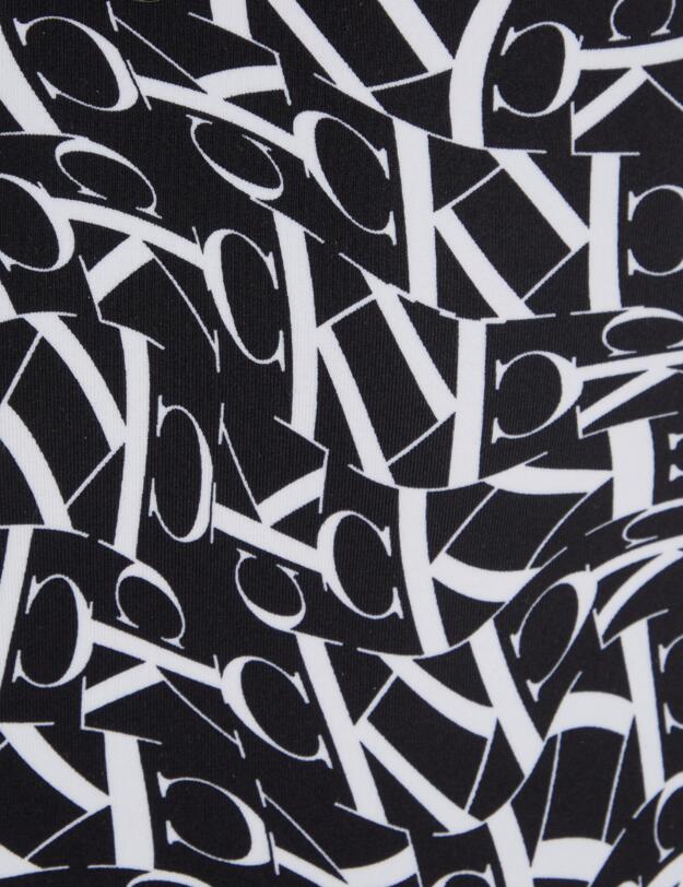 Calvin Klein Scoop Swimsuit Monogram Black