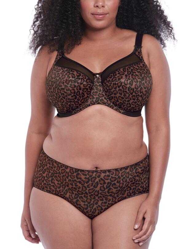 Goddess Kayla Banded Bra Dark Leopard