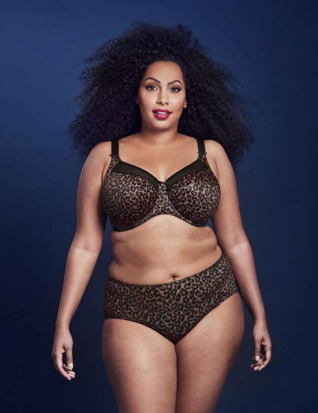 Goddess Kayla Banded Bra Dark Leopard