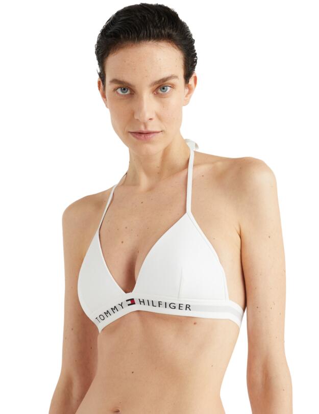 Tommy Hilfiger Original Triangle Bikini Top Optic White