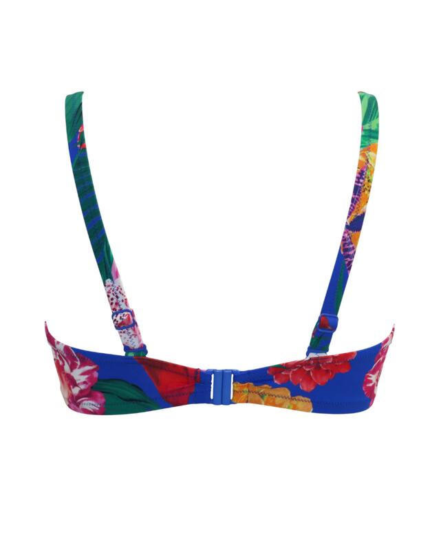 Pour Moi Antigua Padded Bikini Top Blue Floral