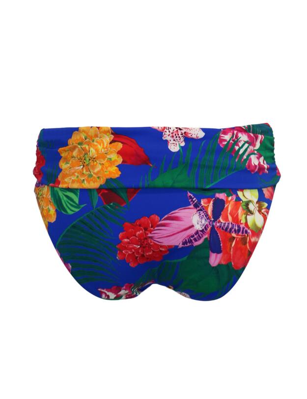 Pour Moi Antigua Fold Over Bikini Brief Blue Floral