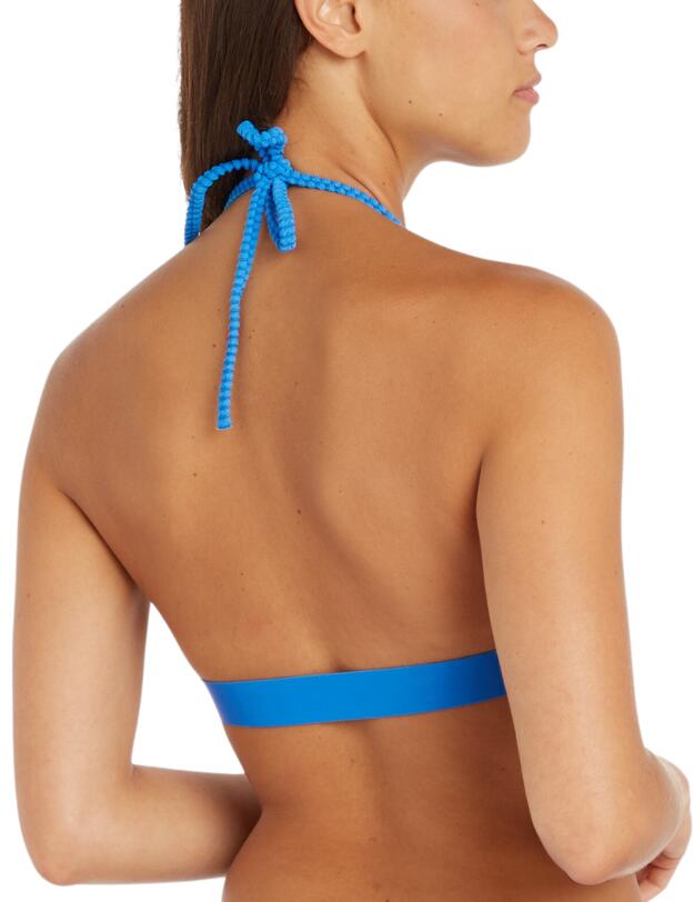 Tommy Hilfiger Signature Halterneck Triangle Bikini Top Deep Sky Blue