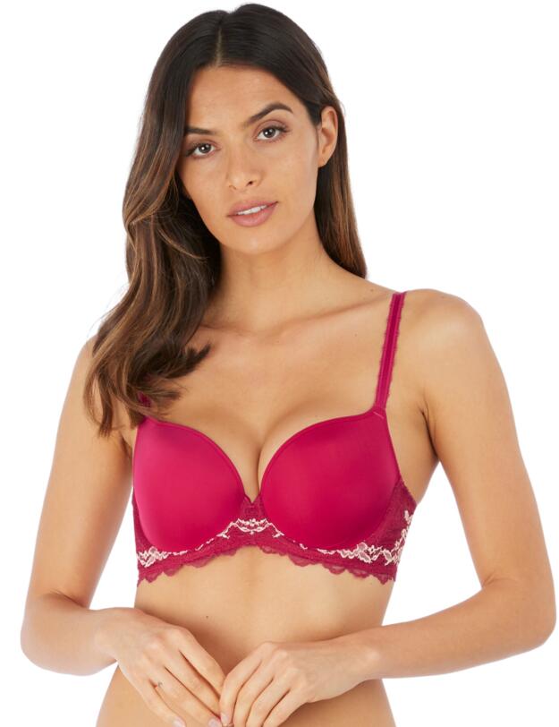 Wacoal Lace Perfection Underwired Contour Bra Cerise