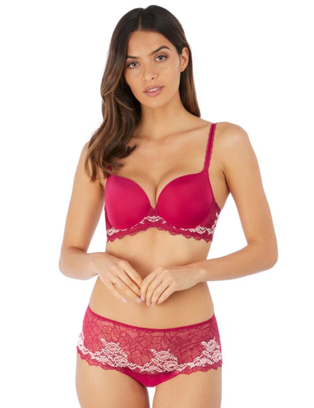 Wacoal Lace Perfection Underwired Contour Bra Cerise