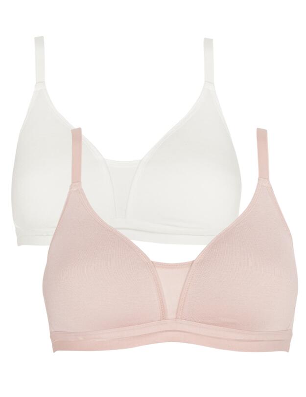 Royce Posie 2-Pack Teen T-Shirt Bra Blush/Ivory