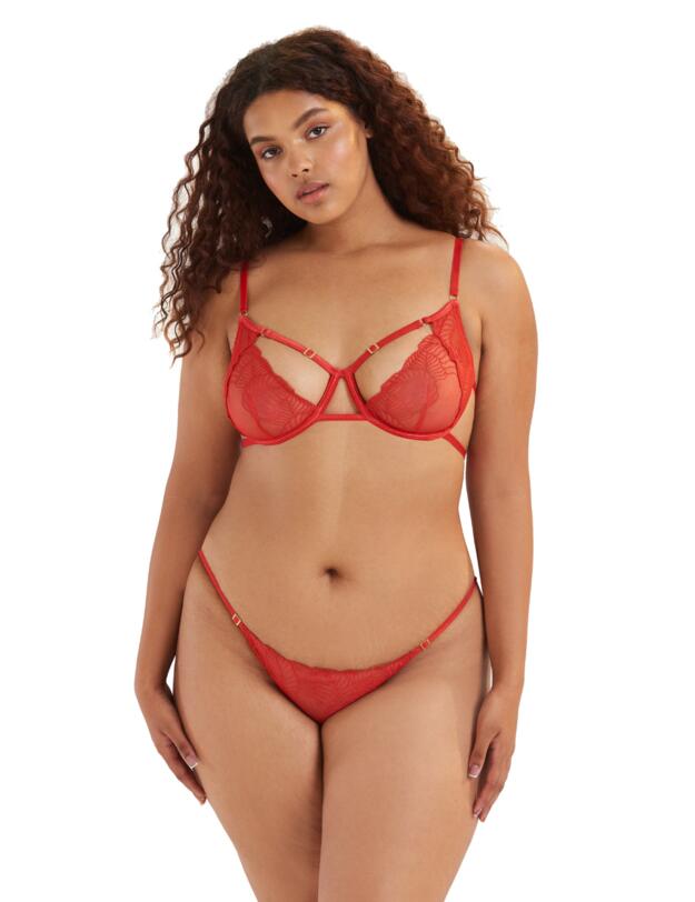 Bluebella Enya Demi Cup Bra Red