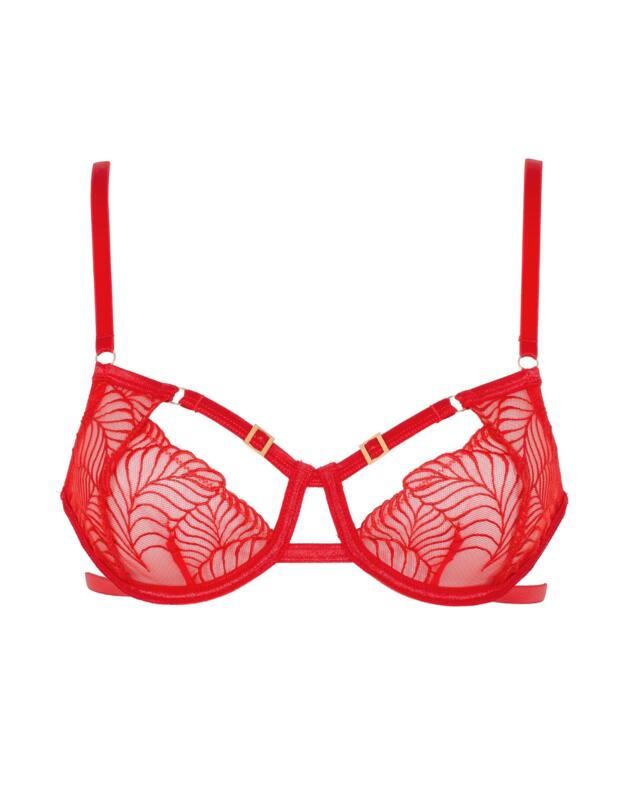 Bluebella Enya Demi Cup Bra Red
