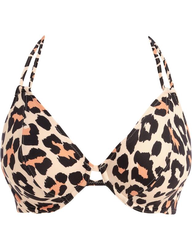 Freya Animal Instinct Halter Bikini Top Natural