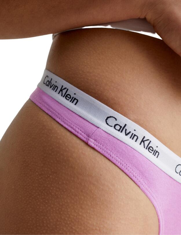 Calvin Klein Carousel 3 Pack Thongs Silver/Vanilla/Iris
