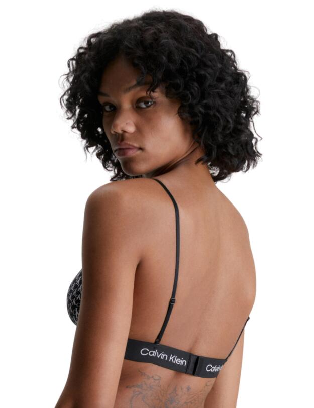 Calvin Klein CK96 Triangle Bra Warped Logo/Black