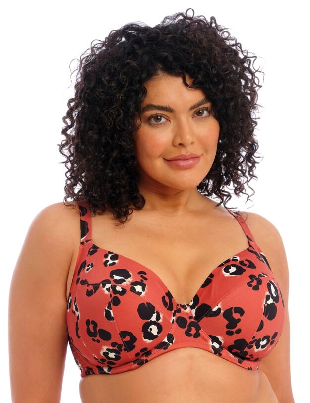 Elomi Kotiya Plunge Bikini Top Terracotta