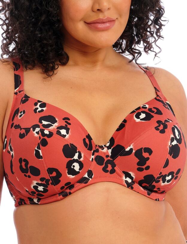 Elomi Kotiya Plunge Bikini Top Terracotta