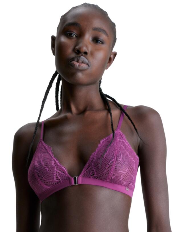 Calvin Klein Geo Lace Triangle Bra Amethyst 