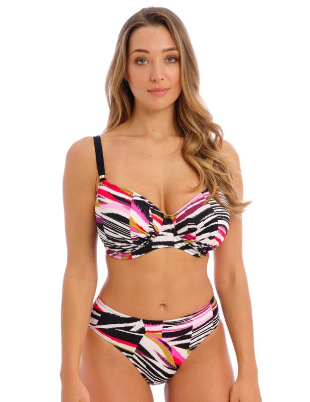 Fantasie Sanoa Island Underwired Gathered Full Cup Bikini Top Black 