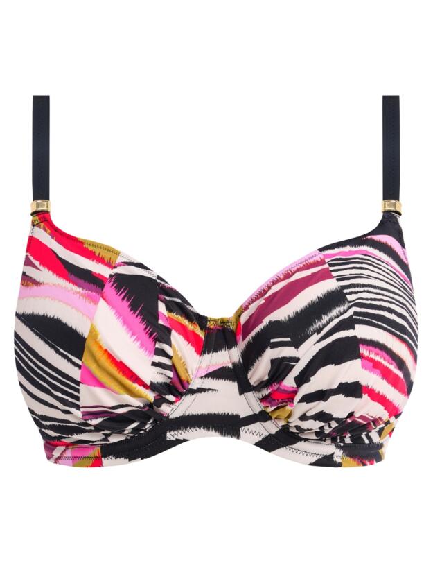 Fantasie Sanoa Island Underwired Gathered Full Cup Bikini Top Black 