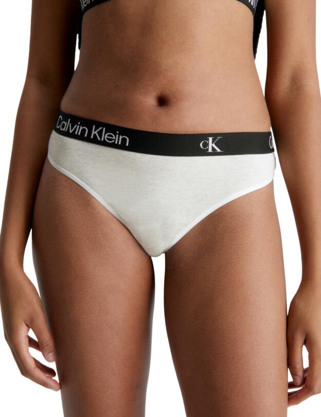 Calvin Klein Modern Cotton 2 Pack Thongs Cerise/Snow Heather