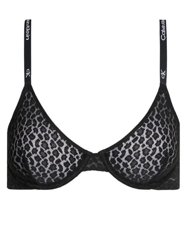 Calvin Klein Lace Unlined Demi Bra Black 