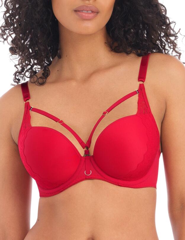 Freya Temptress Moulded Plunge T-shirt Bra Cherry 