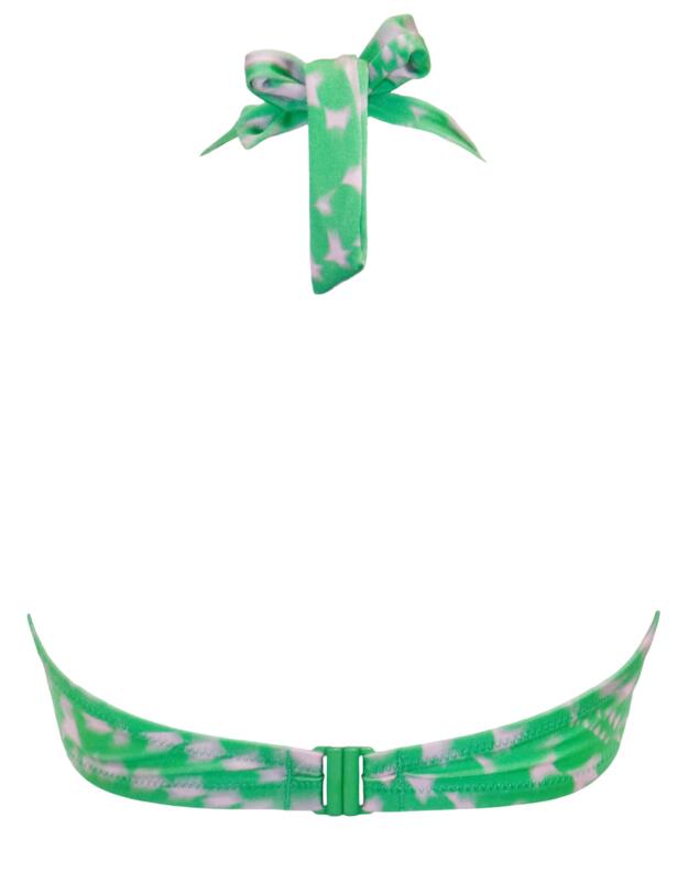 Pour Moi Portofino Halter Bikini Top Green/Pink