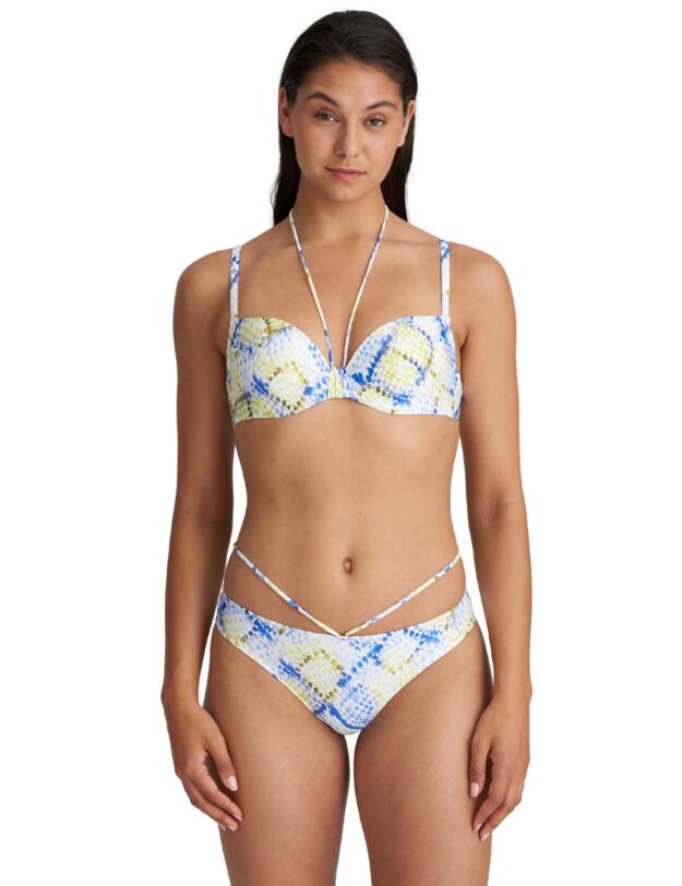 Marie Jo Lundey Plunge Bikini Top Lime Snake