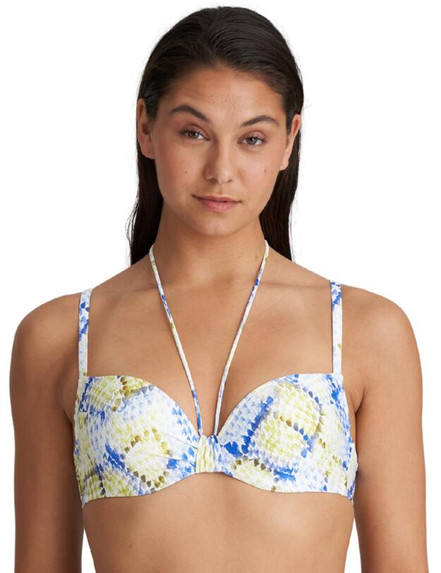 Marie Jo Lundey Plunge Bikini Top Lime Snake