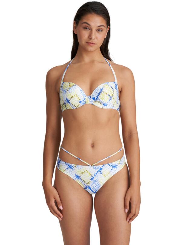 Marie Jo Lundey Plunge Bikini Top Lime Snake