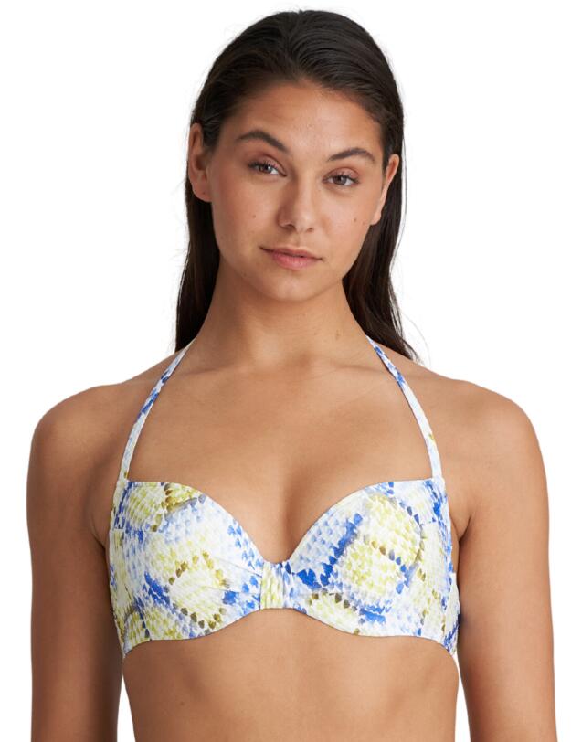 Marie Jo Lundey Plunge Bikini Top Lime Snake